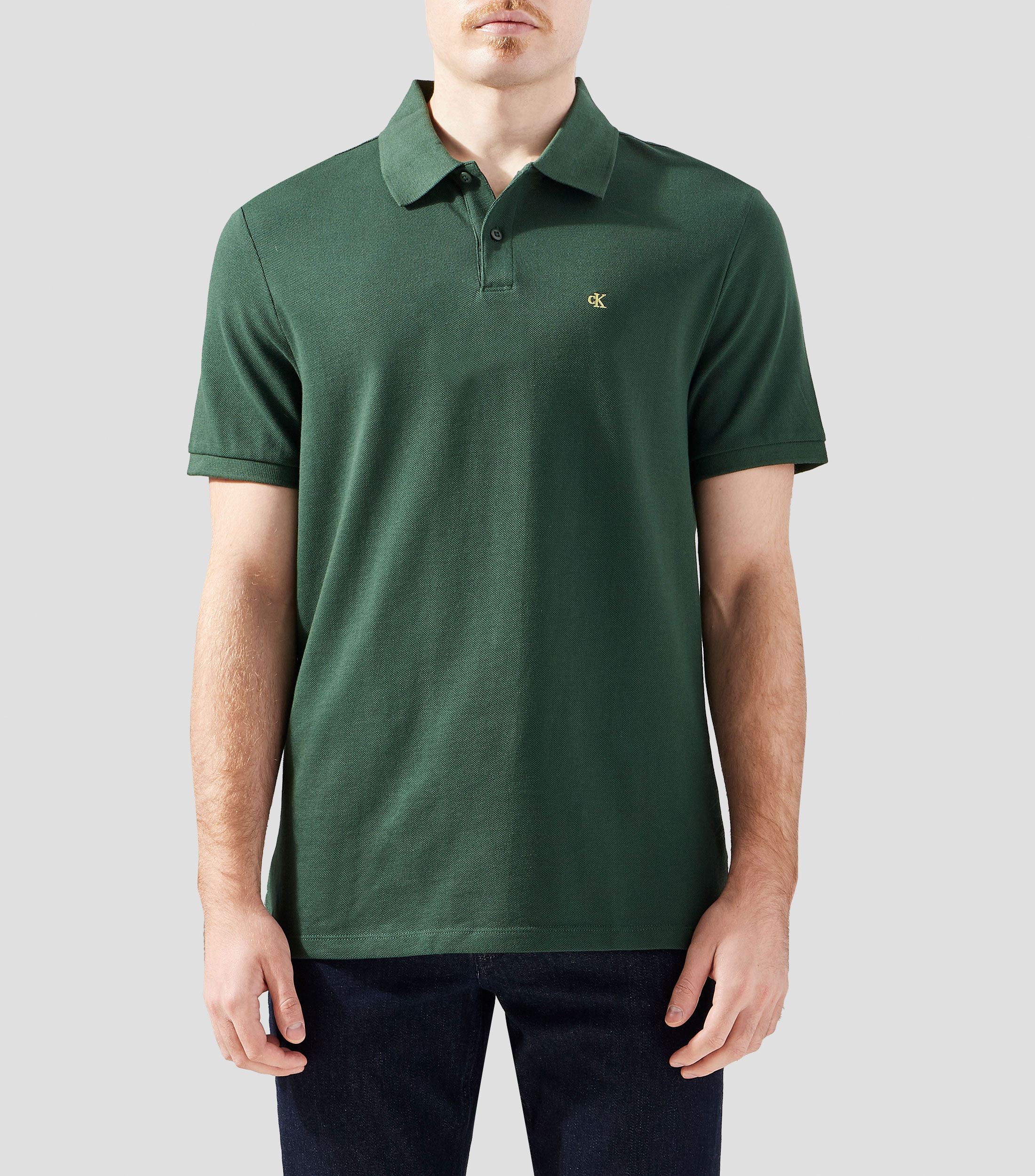 Playera tipo polo manga corta lisa Hombre